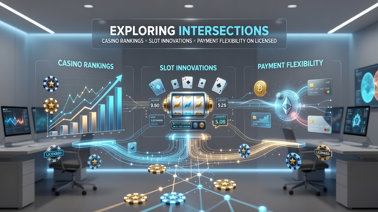 Illustration von Zahlungsoptionen und Slot-Innovationen in mobilen Casinos