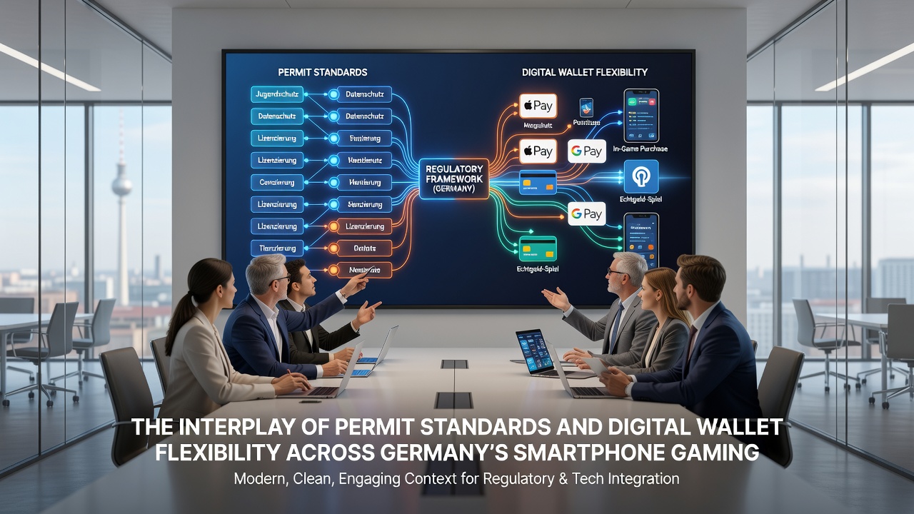 Visualisierung der technischen Integration von Wallets in lizenzierten deutschen Mobilgaming-Plattformen